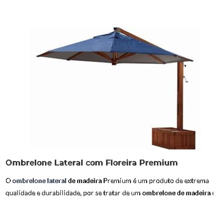 Ombrelone Premium Giratório com Floreira
