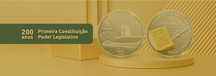 Banco do Brasil lança moeda em homenagem aos 200 anos da 1ª Constituição do Brasil